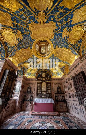 Reiche Kapelle, Privatgebet und Andachtsraum von Herzog Maximilian I. im Residenzmuseum, Münchner Residenz, München, Oberbayern, Bayern, Deutschland Stockfoto