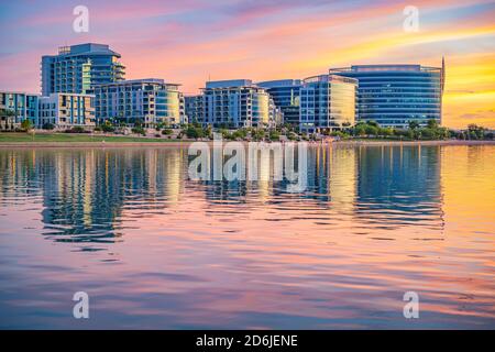 Wunderschöner Tempe Town Lake in Tempe, Arizona Stockfoto