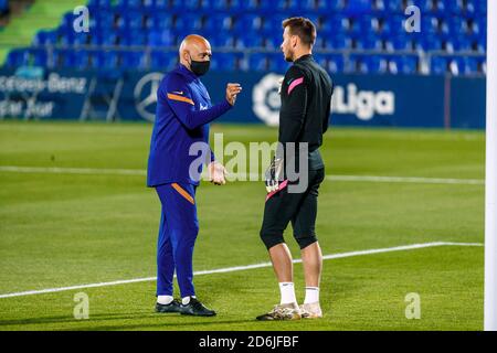 Madrid, Spanien. Oktober 2020. Neto vom FC Barcelona während des Liga-Spiels zwischen Getafe CF und FC Barcelona im Coliseo Alfonso Perez am Oktober, 17 2020 Quelle: DAX Images/Alamy Live News Stockfoto