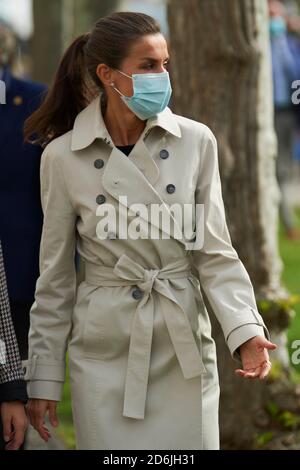 Somao (Pravia, Madrid, Spanien. Oktober 2020. Königin Letizia von Spanien besucht Somao, ein vorbildliches Dorf während der Princess of Asturias Awards 2020 am 17. Oktober 2020 in Somao (Pravia), Spanien Credit: Jack Abuin/ZUMA Wire/Alamy Live News Stockfoto