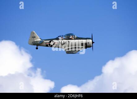 Klassisches amerikanisches Flugzeug des Zweiten Weltkriegs auf der Ausstellung der klassischen Flugzeugausstellung in Orlando, Florida Stockfoto