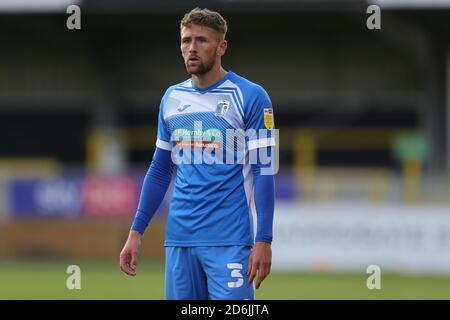 Harrogate, Yorkshire, Großbritannien. Oktober 2020. Chris Taylor von Barrow während des Sky Bet League 2 Spiels zwischen Harrogate Town und Barrow in Wetherby Road, Harrogate am Samstag, 17. Oktober 2020. (Kredit: Mark Fletcher, Mi News) Kredit: MI Nachrichten & Sport /Alamy Live Nachrichten Stockfoto