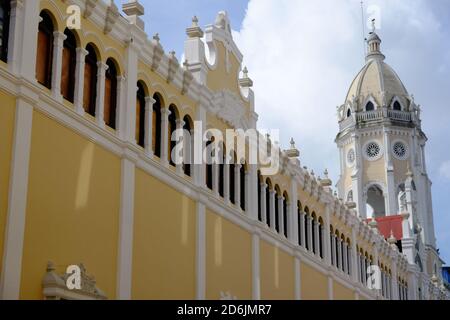 Panama City - Kirche San Francisco de Asis - Iglesia San Francisco De Asis Fassade Stockfoto