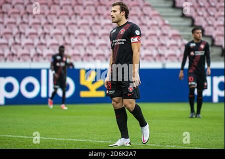 Herning, Dänemark. Oktober 2020. Erik Sviatchenko (28) vom FC Midtjylland beim 3F Superliga Match zwischen FC Midtjylland und Odense Boldklub in der MCH Arena in Herning. (Foto Kredit: Gonzales Foto/Alamy Live News Stockfoto