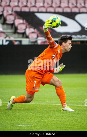 Herning, Dänemark. Oktober 2020. Awer Mabil (11) vom FC Midtjylland beim 3F Superliga Match zwischen FC Midtjylland und Odense Boldklub in der MCH Arena in Herning. (Foto Kredit: Gonzales Foto/Alamy Live News Stockfoto