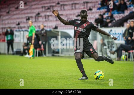 Herning, Dänemark. Oktober 2020. Awer Mabil (11) vom FC Midtjylland beim 3F Superliga Match zwischen FC Midtjylland und Odense Boldklub in der MCH Arena in Herning. (Foto Kredit: Gonzales Foto/Alamy Live News Stockfoto