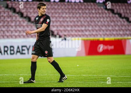 Herning, Dänemark. Oktober 2020. Lasse Vibe (26) des FC Midtjylland beim 3F Superliga Spiel zwischen FC Midtjylland und Odense Boldklub in der MCH Arena in Herning. (Foto Kredit: Gonzales Foto/Alamy Live News Stockfoto