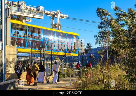 Eine Seilbahn von 'Scenic World' in Katoomba in den Blue Mountains, New South Wales, Australien Stockfoto