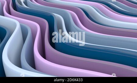 Abstrakter Hintergrund aus pastellfarbenen Wellen Stockfoto