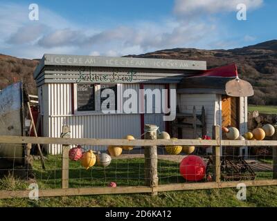 Robins Boat Erfrischungshütte in Calgary Bay auf der Isle Von Mull Scotland UK Stockfoto