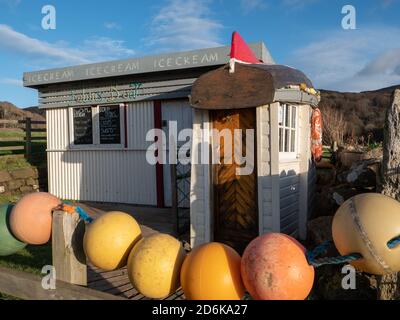 Robins Boat Erfrischungshütte in Calgary Bay auf der Isle Von Mull Scotland UK Stockfoto