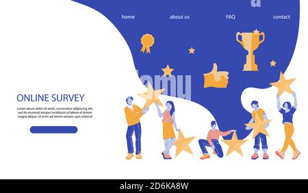 Beste Unternehmen und Marktführerschaft für Website, flache Vektor-Illustration. Stock Vektor