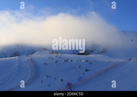 Solden, Österreich. Oktober 2020. SOELDEN, ÖSTERREICH. 18 2020. OKTOBER: 1. Herren-Riesenslalom im Rahmen des Alpinen Ski-Weltcups in Solden am 18. Oktober 2020; Startbereich der Piste (Foto: Pierre Teyssot/ESPA-Images) Credit: European Sports Photo Agency/Alamy Live News Stockfoto