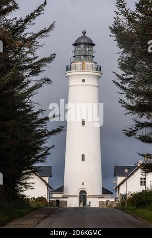 Weißer Leuchtturm Hirtshals, Dänemark Stockfoto