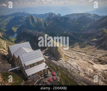 Auf den Säntis Bergen Stockfoto