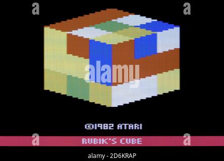 Rubik's Cube 3D - Atari 2600 VCS Videogame - Editorial Nur verwenden Stockfoto