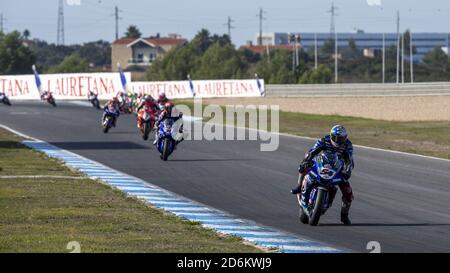 Estoril, Portugal., 18 Oct 2020, Tissot Superpole Race - erste Runde während der 8. Runde Pirelli Estoril Round - Race, World Superbike - SBK - Credit: LM/Otto Moretti/Alamy Live News Stockfoto