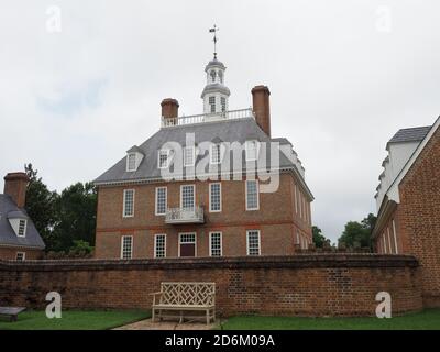 Governor's Villa in Williamsburg, Virginia. Stockfoto