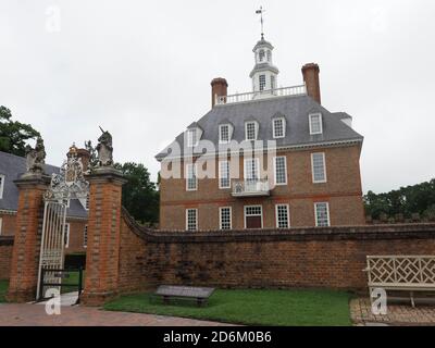 Governor's Villa in Williamsburg, Virginia. Stockfoto