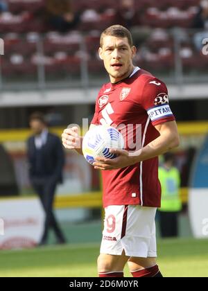 Turin, Italien. Oktober 2020. Turin, Italien, 18 Oct 2020, 09 Andrea Belotti (Turin FC) während Torino gegen Cagliari - italienisches Fußballspiel Serie A - Credit: LM/Claudio Benedetto Credit: Claudio Benedetto/LPS/ZUMA Wire/Alamy Live News Stockfoto