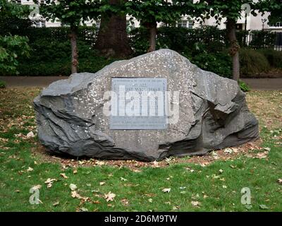 Denkmal für Kriegsdienstverweigerer in Tavistock Square Gardens, London Stockfoto