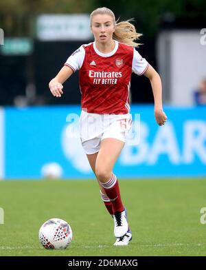 Leah Williamson von Arsenal während des Spiels der FA Women's Super League im Meadow Park, London. Stockfoto