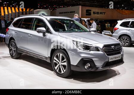 Subaru Outback auf dem 89. Genfer Autosalon. Genf, Schweiz - 5. März 2019. Stockfoto