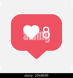 Zähler, Follower Benachrichtigungssymbol instagram. Buton für Social Media . Stock Vektor