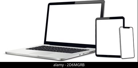 Web-Design elektronische Geräte Vektor Stock Vektor