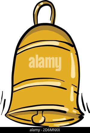 Große gelbe Glocke, Illustration, Vektor auf weißem Hintergrund Stock Vektor