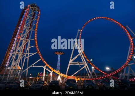 Thunderbolt (Achterbahn), Coney Island, Brooklyn, New York City Stockfoto