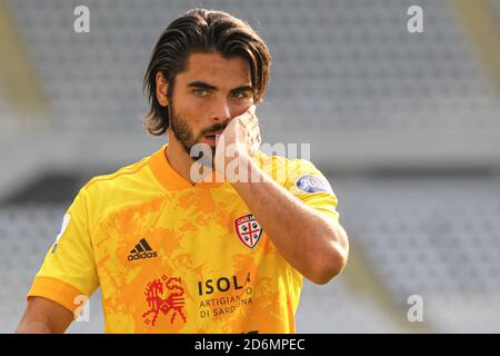 Riccardo Sottil von Cagliari Calcio während der Serie A Fußball Spiel zwischen Turin FC und Cagliari Calcio bei Olympic Grande Turin Stadion im Oktober Stockfoto