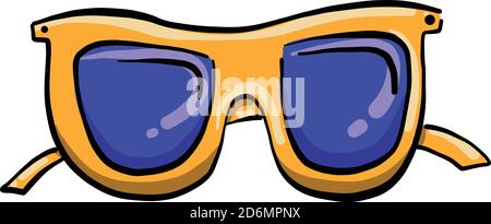 Blaue Brille, Illustration, Vektor auf weißem Hintergrund Stock Vektor
