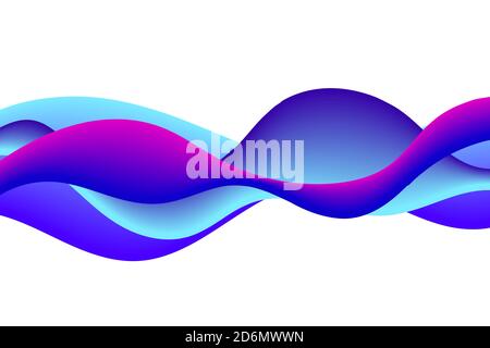 Abstrakte Welle. Glatte blaue Form. Welliges grafisches Design-Element Stock Vektor