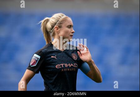 Reading, Großbritannien. Oktober 2020. Steph Houghton von man City Women während des FAWSL-Matches zwischen Reading Women und Manchester City Women am 18. Oktober 2020 im Madejski Stadium, Reading, England. Foto von Andy Rowland. Kredit: Prime Media Images/Alamy Live Nachrichten Stockfoto