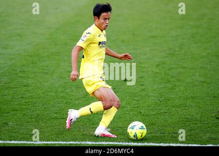 Takefusa Kubo von Villarreal CF beim La Liga Spiel zwischen Villarreal CF und Valencia CF spielte am 18. Oktober 2020 im La Cerámica Stadion in Villarreal, Spanien. (Foto von Omar Arnau/PRESSINPHOTO) Credit: Pro Shots/Alamy Live News Stockfoto