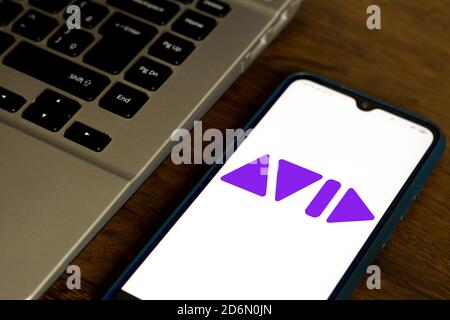 Brasilien. September 2020. In dieser Abbildung wird das Avid Technology Logo auf einem Smartphone angezeigt. Kredit: Rafael Henrique/SOPA Images/ZUMA Wire/Alamy Live Nachrichten Stockfoto
