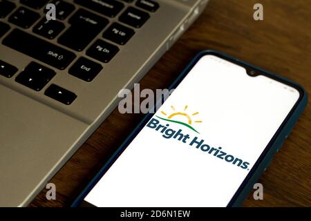Brasilien. September 2020. In dieser Fotolillustration das helle Horizons Logo auf einem Smartphone zu sehen. Kredit: Rafael Henrique/SOPA Images/ZUMA Wire/Alamy Live Nachrichten Stockfoto