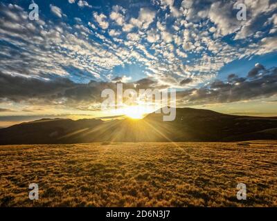 Wandern zum Snow Mesa auf dem 485 Meilen langen Colorado Trail, Colorado Stockfoto