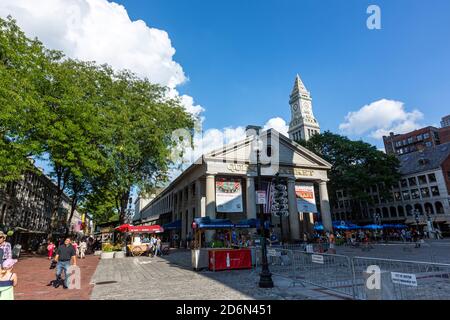 Quincy Market, Boston, Massachusetts, Vereinigte Staaten Stockfoto
