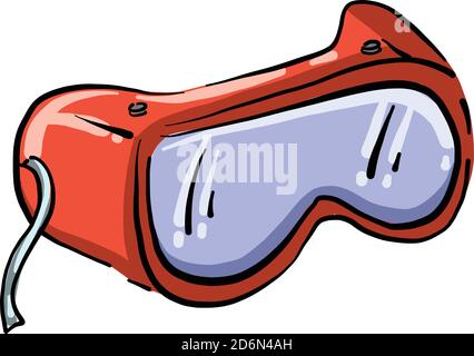 Taucherbrille, Illustration, Vektor auf weißem Hintergrund Stock Vektor