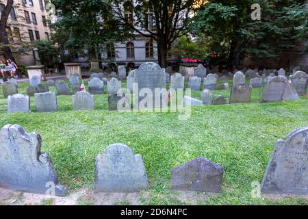 Granary Burying Ground, Boston, Massachusetts, USA Stockfoto