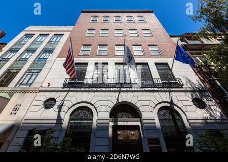 New England Historic Genealogical Society, Newbury St, Boston, Massachusetts, USA Stockfoto