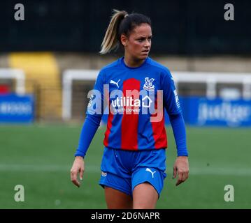 Bromley, Großbritannien. Oktober 2019. BROMLEY, VEREINIGTES KÖNIGREICH OKTOBER 18 :Cherelle Khassal von Crystal Palace Frauen während FA Women's Championship zwischen Crystal Palace Frauen und Leicester City Frauen im Hayes Lane Stadium, Bromley, Großbritannien am 18. Oktober 2020 Credit: Action Foto Sport/Alamy Live News Stockfoto