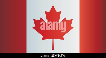 Flagge von Kanada, Vorlage für Award Design, ein offizielles Dokument mit der Flagge von Kanada und andere Verwendungen. Helle, farbenfrohe Vektorgrafik Stock Vektor