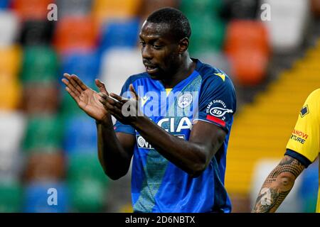 Friuli - Dacia Arena Stadion, udine, Italien, 18 Oct 2020, Stefano Okaka (Udinese) Gesten während Udinese Calcio vs Parma Calcio 1913, italienische Fußball Serie A Spiel - Credit: LM/Ettore Griffoni/Alamy Live News Stockfoto