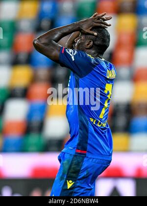 Friuli - Dacia Arena Stadion, udine, Italien, 18 Oct 2020, Stefano Okaka (Udinese) verzweifelt während Udinese Calcio gegen Parma Calcio 1913, italienische Fußballserie A Spiel - Credit: LM/Ettore Griffoni/Alamy Live News Stockfoto