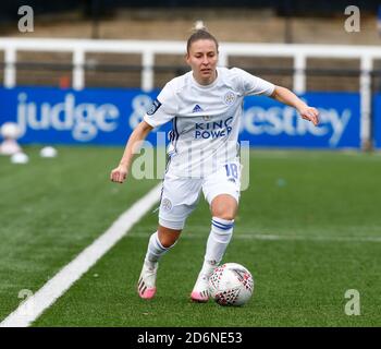 Bromley, Großbritannien. Oktober 2019. BROMLEY, VEREINIGTES KÖNIGREICH OKTOBER 18 :Sophie Barker von Leicester City Women während FA Women's Championship zwischen Crystal Palace Women und Leicester City Women im Hayes Lane Stadium, Bromley, UK am 18. Oktober 2020 Credit: Action Foto Sport/Alamy Live News Stockfoto