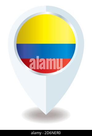 Flagge Kolumbiens. Symbol für Mehrzweck. Republik Kolumbien Stock Vektor
