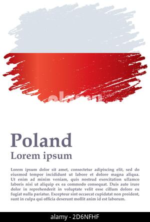 Flagge Polens, polnische Flagge, Vorlage für Preisgestaltung, ein offizielles Dokument mit der Flagge Polens. Helle, farbenfrohe Vektorgrafik. Stock Vektor